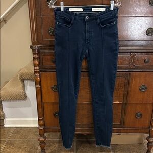 Pilcro and the Letterpress Jeans Mid-Rise Skinny Dark Wash with Stretch 27